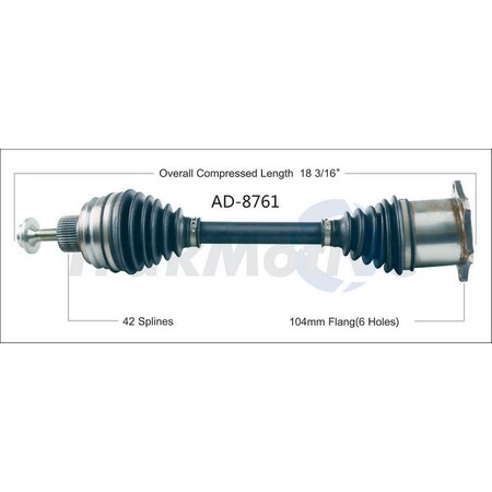 Surtrack Axle Cv Axle Shaft, Ad-8761 AD-8761